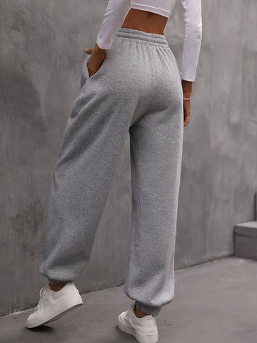 Slant Pockets Drawstring Sweatpants