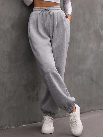 Slant Pockets Drawstring Sweatpants