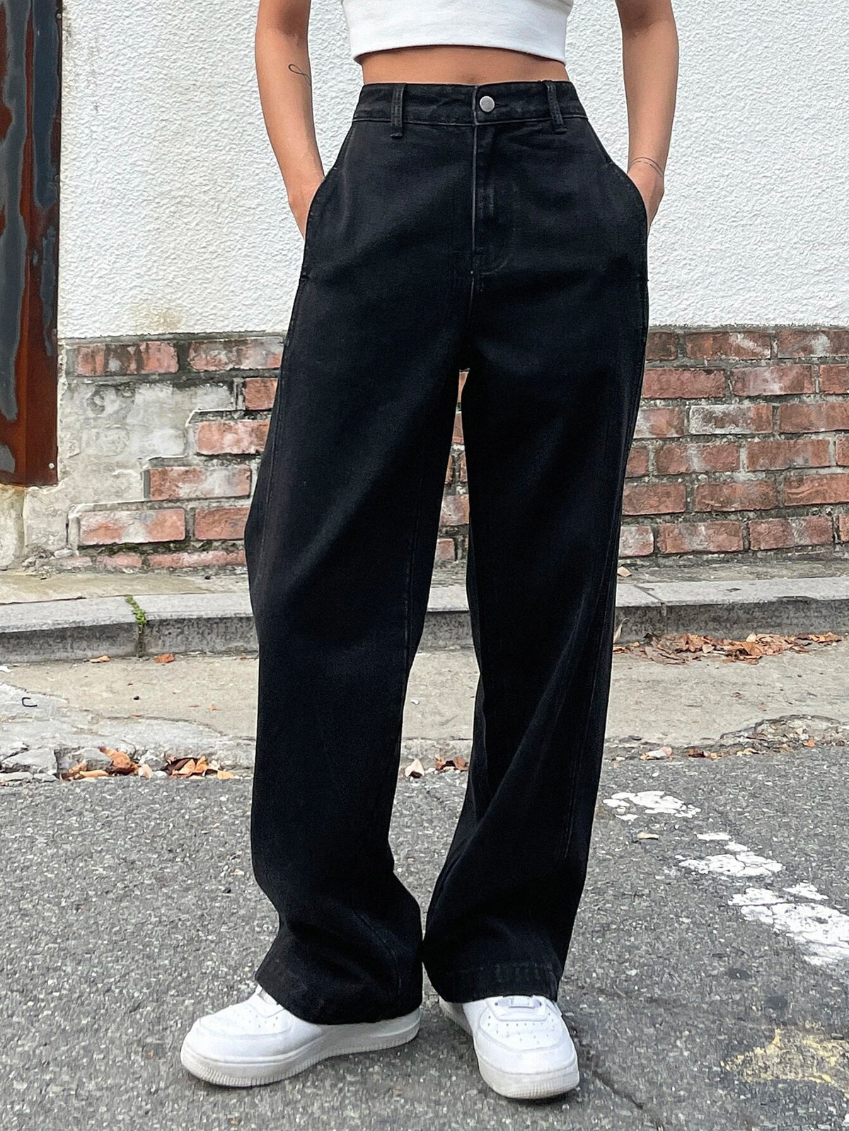 DAZY Slant Pockets Straight Leg Jeans