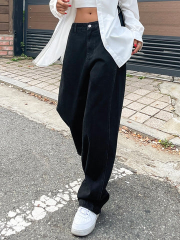DAZY Slant Pockets Straight Leg Jeans