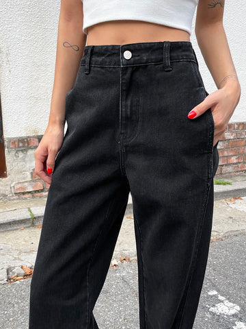 DAZY Slant Pockets Straight Leg Jeans