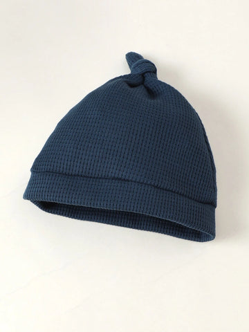 Newborn Baby Waffle Knit Jumpsuit & Hat