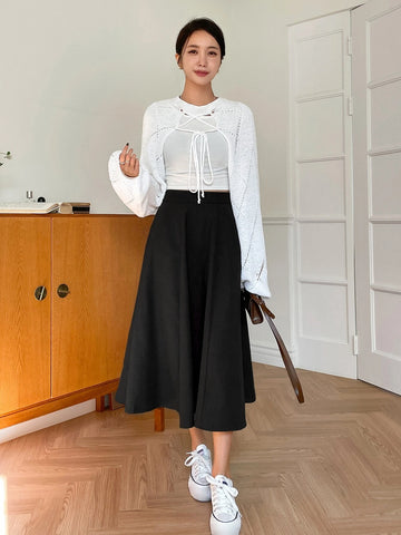 DAZY High Waist Flared Skirt