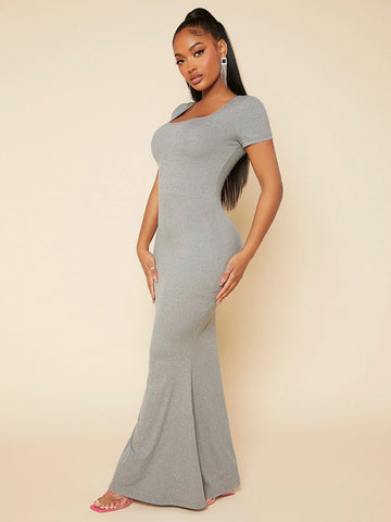SXY Square Neck Bodycon Dress