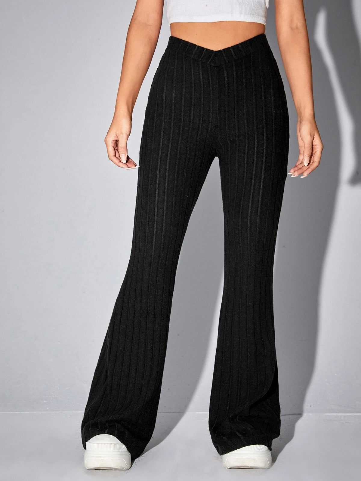High Waist Flare Leg Pants