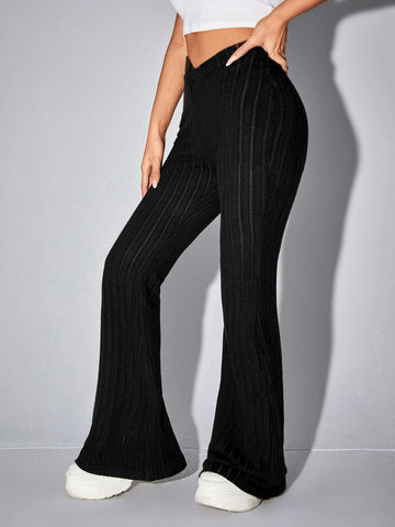 High Waist Flare Leg Pants