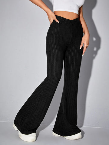 High Waist Flare Leg Pants