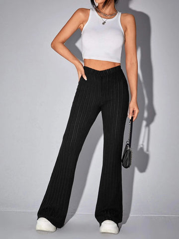 High Waist Flare Leg Pants