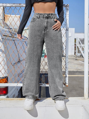 Slant Pocket High Waist Boyfriend Jeans