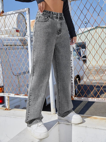Slant Pocket High Waist Boyfriend Jeans