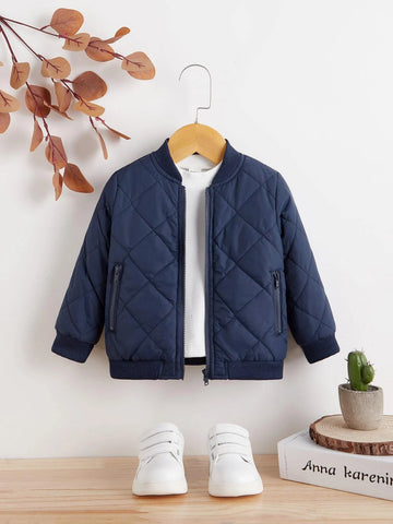 Baby Zip Up Quilted Bomber Jacket