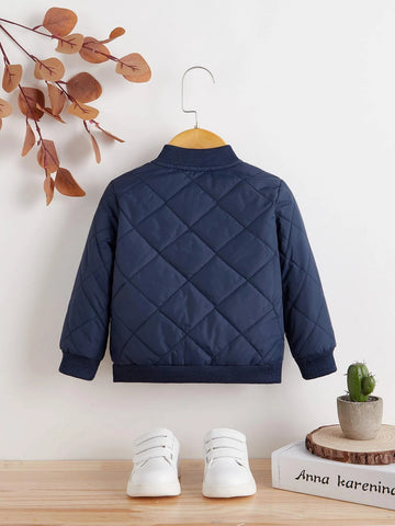 Baby Zip Up Quilted Bomber Jacket