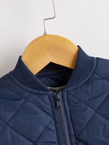 Baby Zip Up Quilted Bomber Jacket