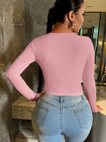 SXY Scoop Neck Crop Tee