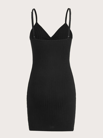 Contrast Lace Ruched Cami Bodycon Dress