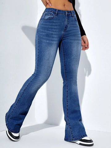 Slant Pocket Bootcut Leg Jeans