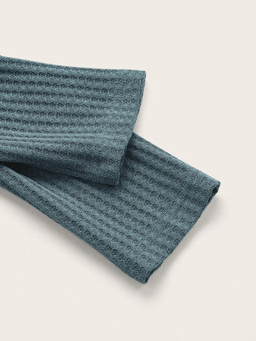 Scoop Neck Rib-knit Crop Tee