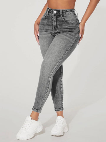 PETITE Solid Skinny Jeans