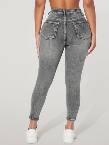 PETITE Solid Skinny Jeans