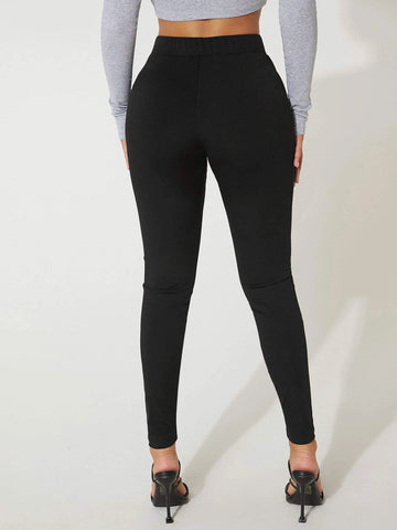 PETITE High Waist Skinny Pants
