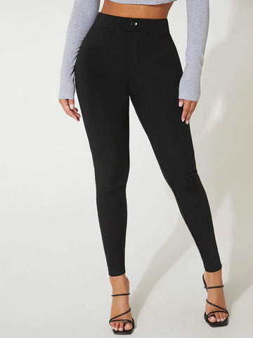 PETITE High Waist Skinny Pants