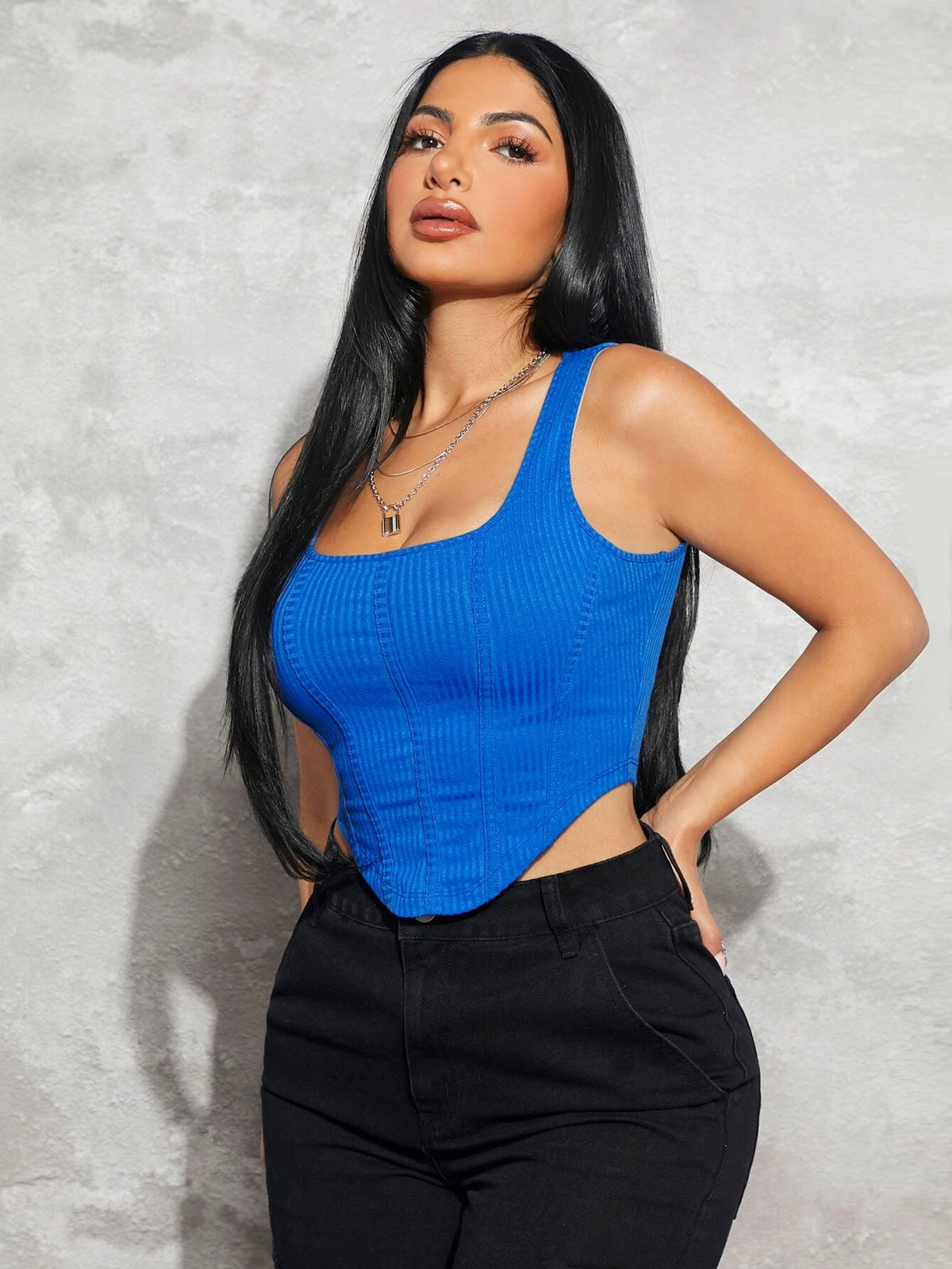 SXY Asymmetrical Hem Tank Top