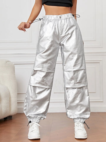 Drawstring Waist Jogger Jeans