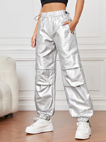 Drawstring Waist Jogger Jeans