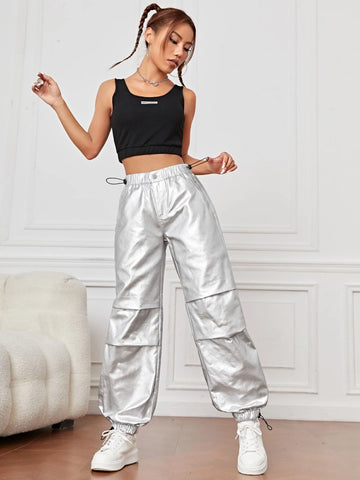 Drawstring Waist Jogger Jeans