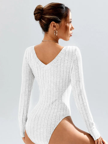 Plunging Neck Tee Bodysuit