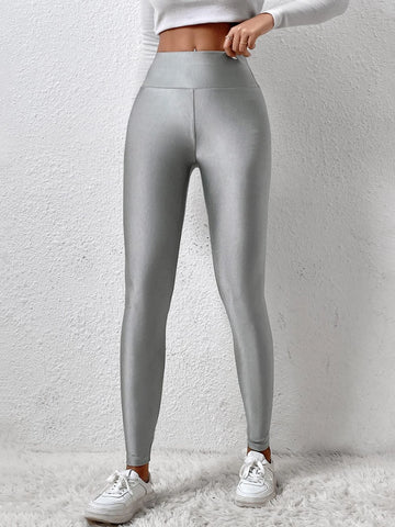 Solid Wideband Waist Leggings