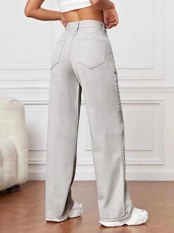 Slant Pocket High Waist Boyfriend Jeans