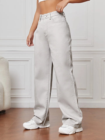 Slant Pocket High Waist Boyfriend Jeans