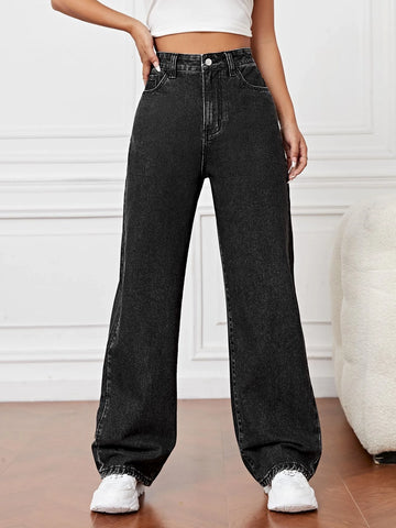 Slant Pocket High Waist Boyfriend Jeans