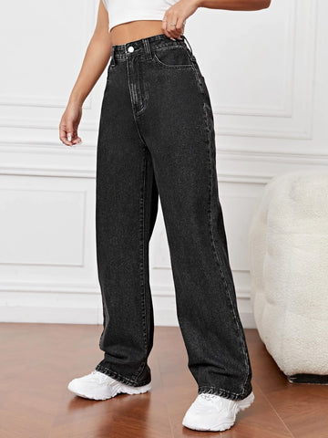 Slant Pocket High Waist Boyfriend Jeans