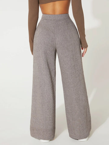 PETITE High Waist Wide Leg Pants