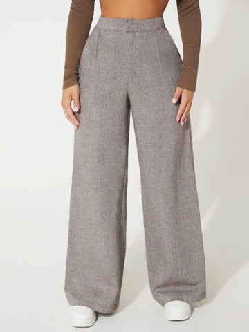 PETITE High Waist Wide Leg Pants