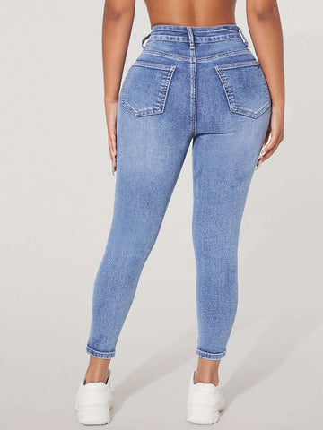 PETITE Solid Skinny Jeans