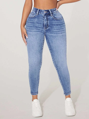 PETITE Solid Skinny Jeans
