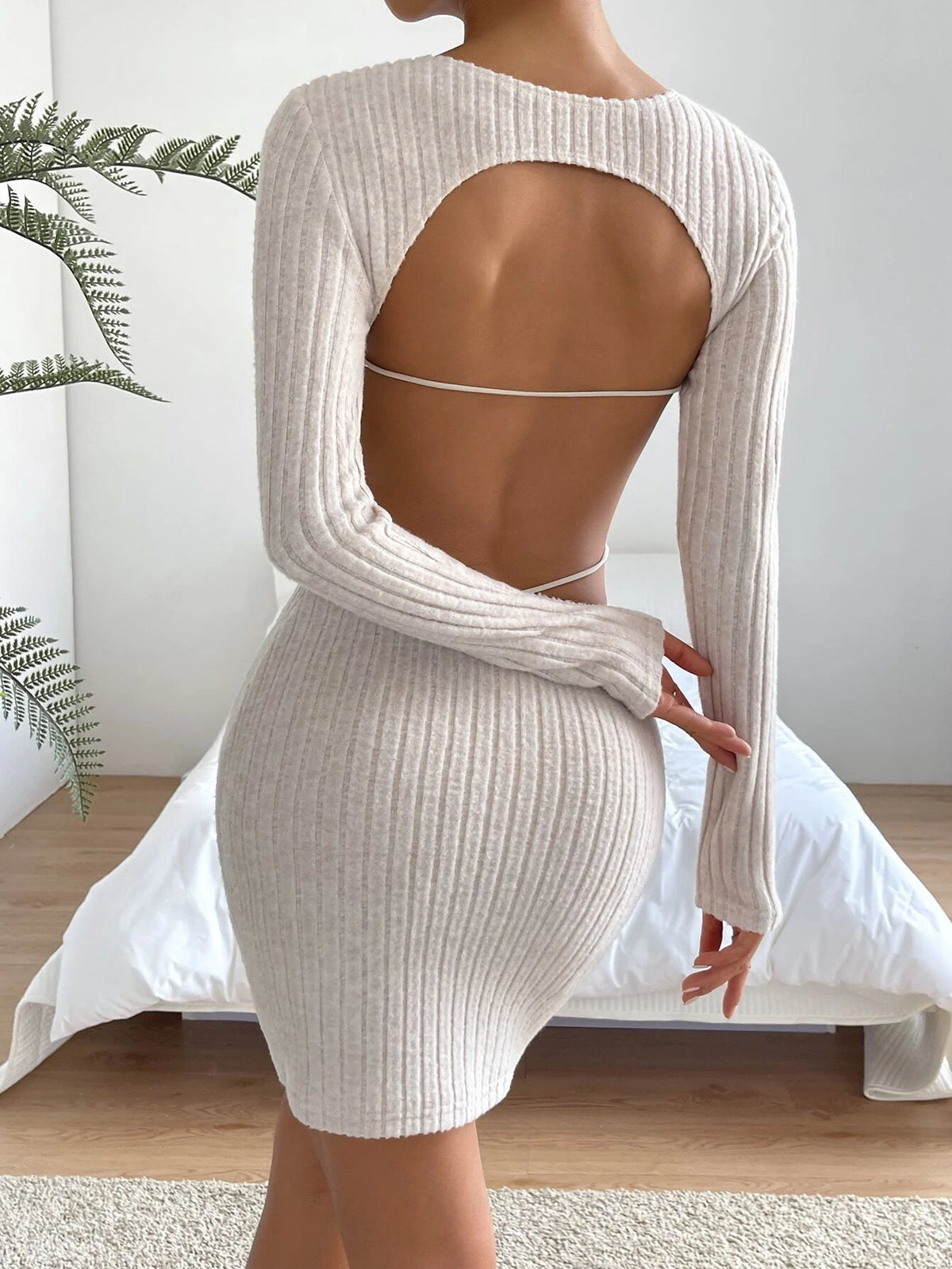 Cut Out Waist Bodycon Dress