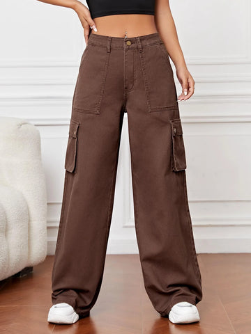 Flap Pocket Cargo Jeans
