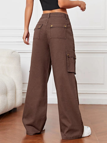 Flap Pocket Cargo Jeans