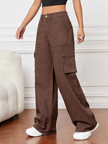 Flap Pocket Cargo Jeans