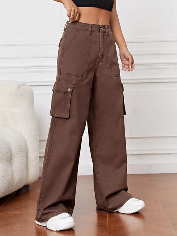 Flap Pocket Cargo Jeans
