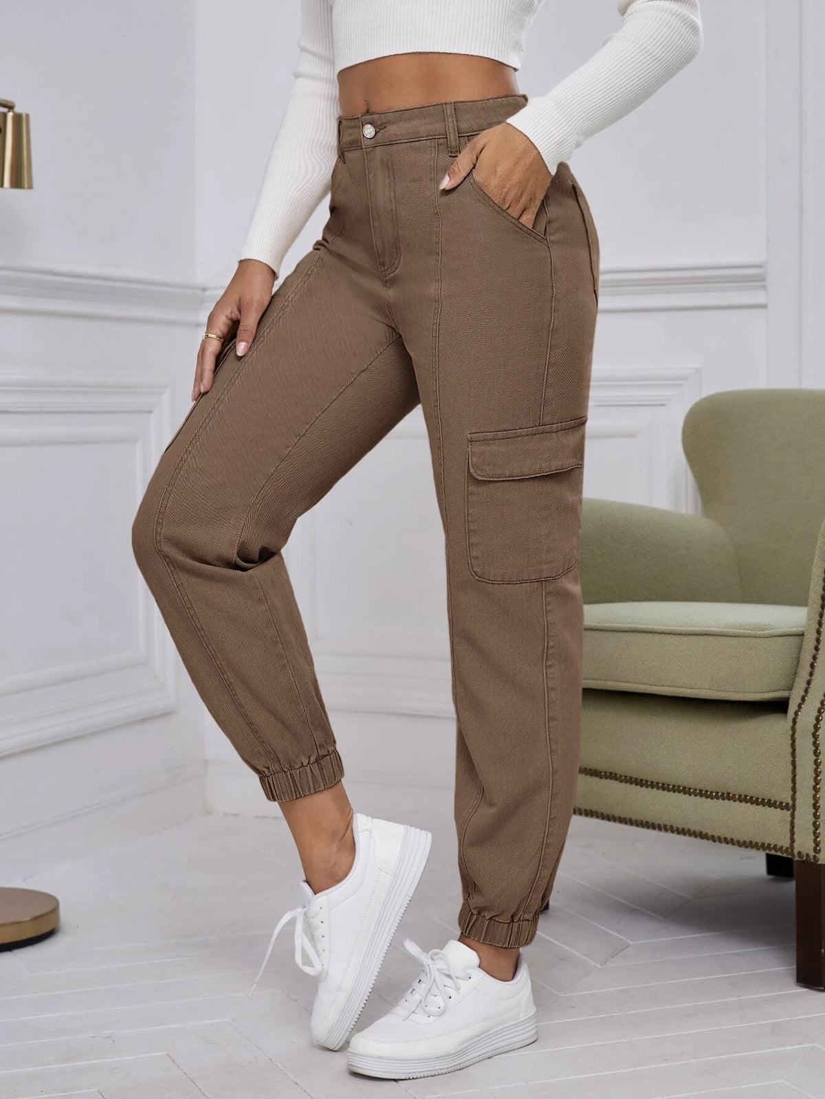 Flap Pocket Cargo Jeans