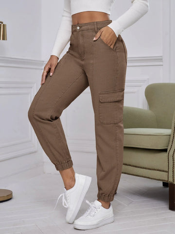 Flap Pocket Cargo Jeans