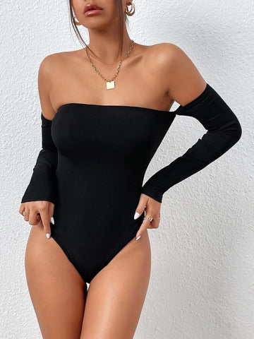 Off Shoulder Slim Fit Bodysuit
