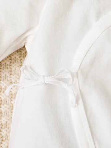 Newborn Baby Solid Knot Front Jumpsuit & Hat