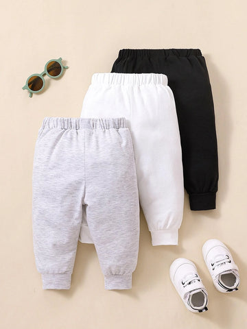 Baby 3pcs Letter Graphic Sweatpants