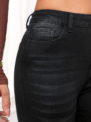 Zipper Fly Skinny Jeans